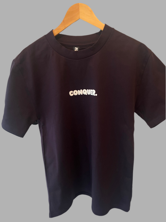 Conquer.Plum Tee